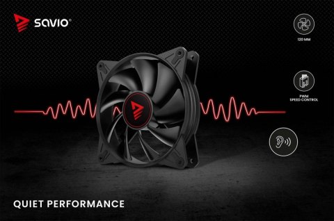 Zestaw wentylatorów BLADE 3 x 120mm 4-pin PWM Savio