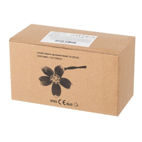 Lampki ogrodowe solarne kwiatki 7m 50LED multikolor Kik Sp. z o. o. Sp. k.