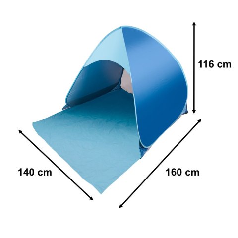 Namiot plażowy parawan samorozkładający na plażę ogród ogrodowy POPUP ochronny UV XXL Kik Sp. z o. o. Sp. k.