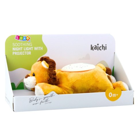 Lew Pluszowy Usypiająca Przytulanka Projektor Dźwięki Szum LEAN Toys