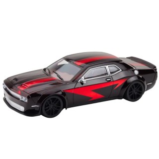 Samochód Sportowy Napęd Błyszcząca Karoseria Czarny Czerwone Linie LEAN Toys