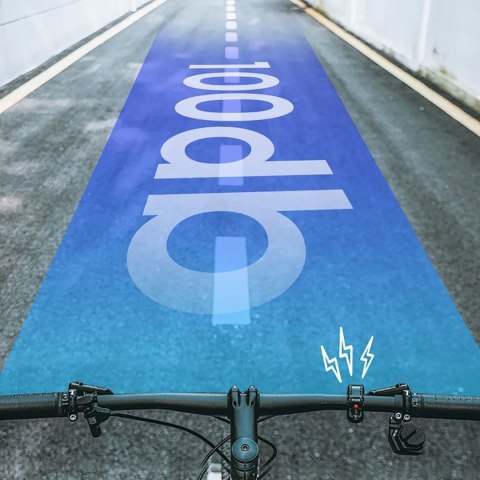 Dzwonek rowerowy w kształcie litery Q 100db - czarny ROCKBROS