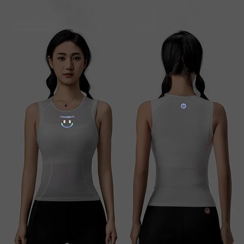 Koszulka kamizelka rowerowa tkanina 3D damska szybkoschnąca XL / XXL - biała ROCKBROS