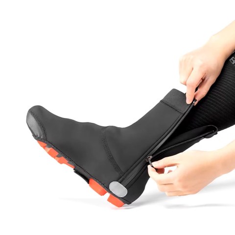 Ochraniacze osłony na buty kolarskie rozmiar XL 45-46 - czarne ROCKBROS