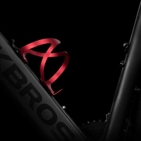 Uchwyt aluminiowy rowerowy na bidon butelkę - czerwony ROCKBROS