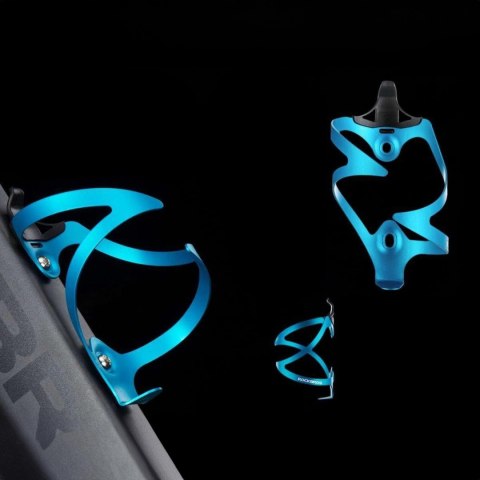 Uchwyt aluminiowy rowerowy na bidon butelkę - niebieski ROCKBROS