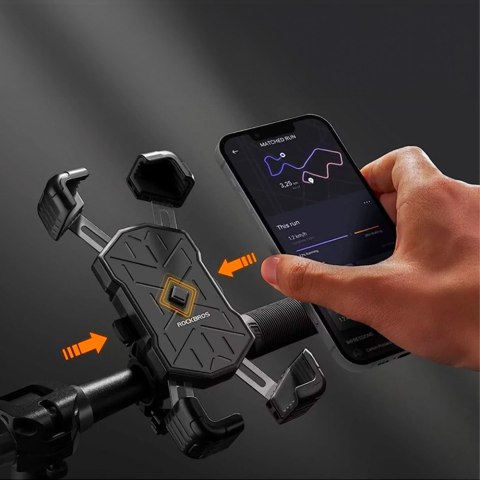 Uchwyt na telefon 4.5-7.2 do motocykla obrotowy 360 - czarny ROCKBROS