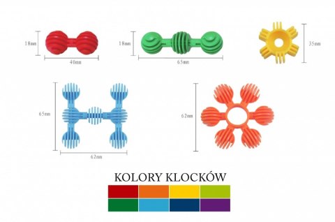 Klocki kulki 80 elementów w pudełku ASKATO