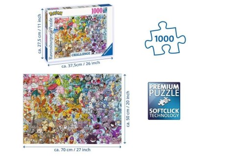 Puzzle 1000 elementów Challenge Pokemon Ravensburger Polska