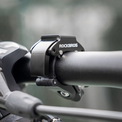 Dzwonek rowerowy w kształcie litery C - czarny ROCKBROS