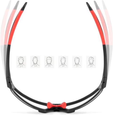 Okulary rowerowe fotochromowe UV400 z etui SP216BK - czarno-czerwone ROCKBROS