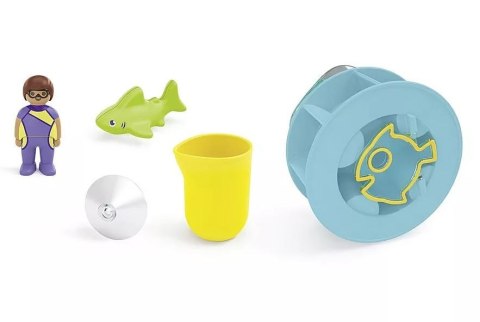 Zestaw z figurką Junior Aqua 71688 Młyn wodny z małym rekinem Playmobil