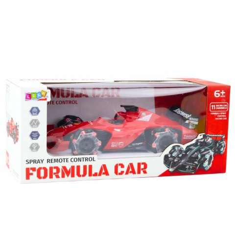 Auto Sportowe Wyścigówka Zdalnie Sterowana RC Efekt Dymu 2.4G Czerwona LEAN Toys
