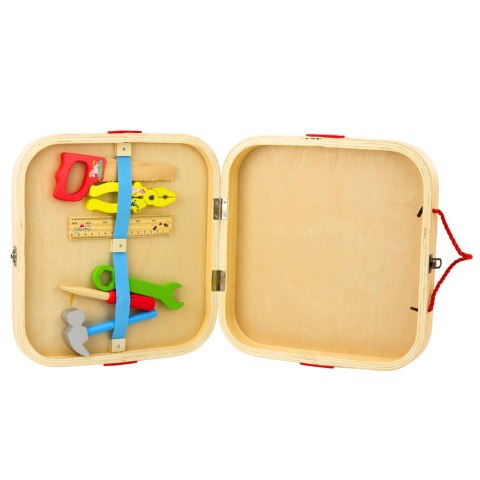 Drewniany Zestaw Majsterkowicza Zwierzęta Do Skręcania W Walizce 59el LEAN Toys