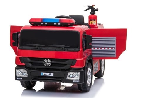 Pojazd Na Akumulator Wóz Strażacki Czerwony SX1818 LEAN CARS