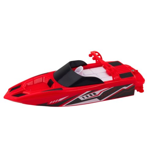 Łódź Motorówka Zdalnie Sterowana RC Biało-Czerwona 15cm LEAN Toys