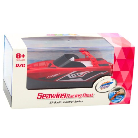 Łódź Motorówka Zdalnie Sterowana RC Biało-Czerwona 15cm LEAN Toys