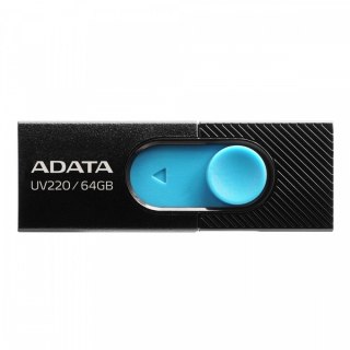 Pendrive UV220 64GB USB2.0 Czarno-niebieski Adata