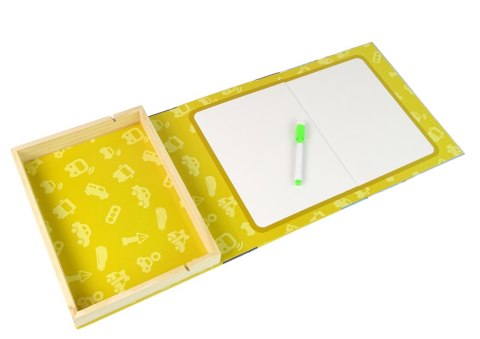 Magnetyczna Układanka Książka Transport Puzzle Karty LEAN Toys