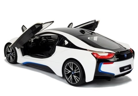 Auto R/C BMW i8 Rastar 1:14 Biały Drzwi Automatyczne Rastar