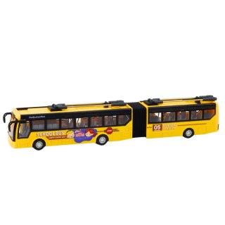 Autobus Szkolny Trolejbus Przegubowy Zdalnie Sterowany RC 1:32 Żółty LEAN Toys