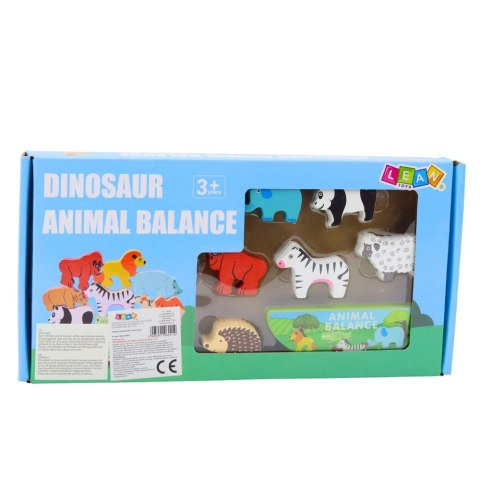 Gra Zręcznościowa Balansujące Zwierzęta Drewniane 13El LEAN Toys