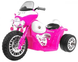 Motorek Chopper na akumulator dla dzieci Różowy + 3 koła - Sklep Gebe