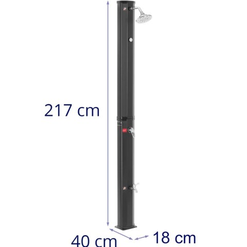 Prysznic natrysk ogrodowy turystyczny solarny z termometrem i zbiornikiem 35 l UNIPRODO