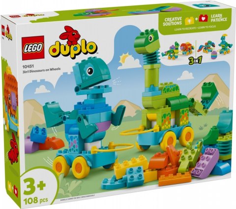 Klocki DUPLO 10451 3 w 1 Dinozaury na kółkach LEGO