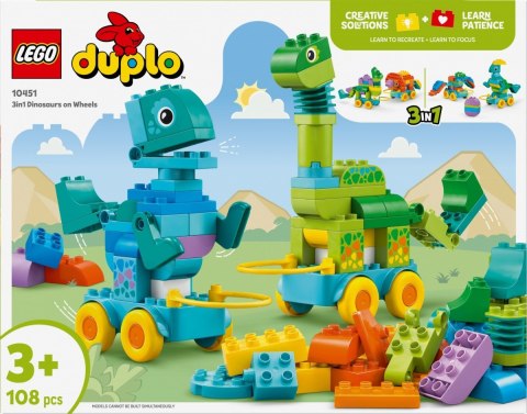 Klocki DUPLO 10451 3 w 1 Dinozaury na kółkach LEGO