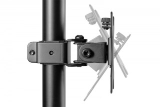 Uchwyt biurkowy pionowy 2xLCD max. 32 cale 8kg, zaciskowy, czarny Digitus