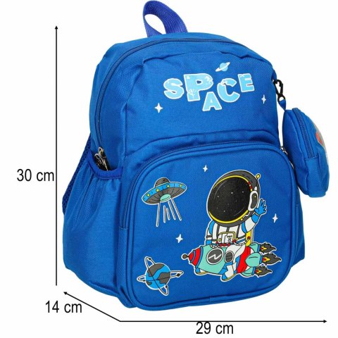 Plecak dla przedszkolaka szkolny dziecięcy astronauta 30x22x11cm Kik Sp. z o. o. Sp. k.