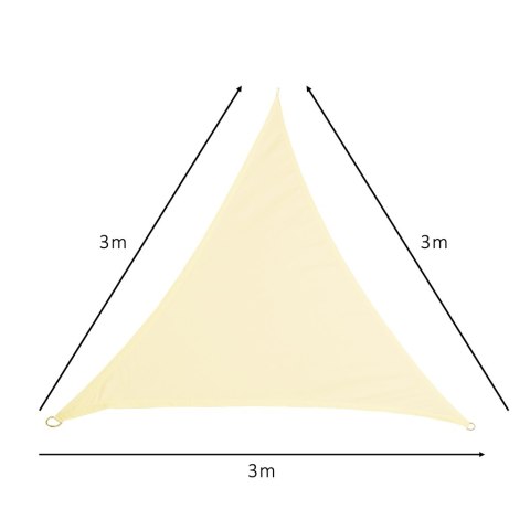 Żagiel przeciwsłoneczny LUARO ogrodowy tarasowy wodoodporny 4x4x4m trójkąt beżowy Kik Sp. z o. o. Sp. k.