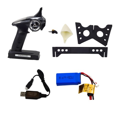 Łódź Motorówka Vitality FT007 Zdalnie Sterowana RC 1:16 Biało Czerwona LEAN Toys