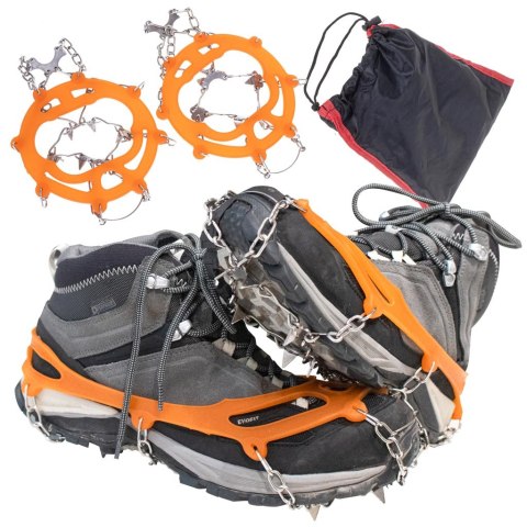 Raczki na buty antypoślizgowe turystyczne z kolcami łańcuchy pokrowiec roz. 38-45 Kik Sp. z o. o. Sp. k.