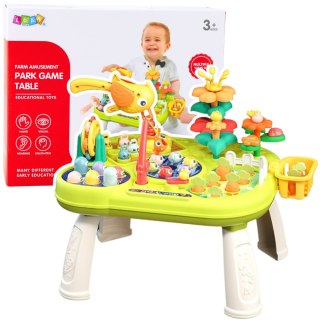 Stoliczek Edukacyjny Interaktywny Ogród Gra Whack A Mole Łowienie Rybek LEAN Toys