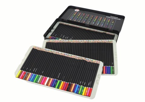 Zestaw Kredek Premium 120szt. Różne Odcienie Lista Kolorów LEAN