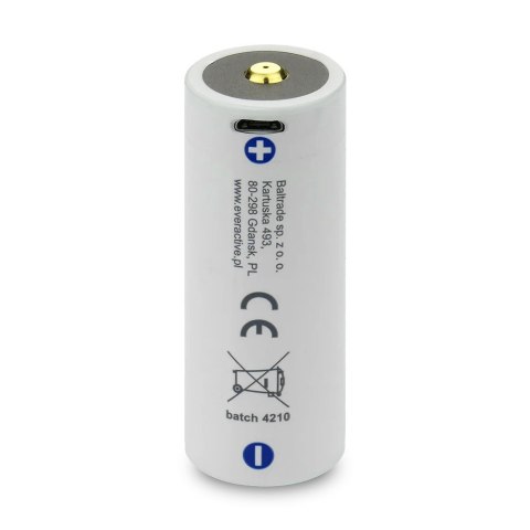 Akumulator 26650 3,7V Li-ion 5200 mAh micro USB EverActive