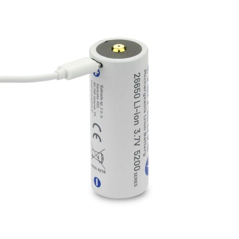 Akumulator 26650 3,7V Li-ion 5200 mAh micro USB EverActive