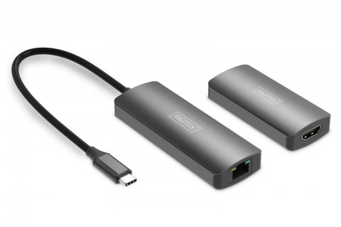 Przedłużacz/Extender USB-C - HDMI 30m po skrętce Cat.6 4K120Hz HDCP 2.3 (zestaw) Digitus