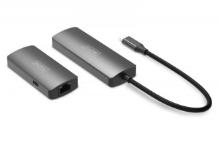 Przedłużacz/Extender USB-C - HDMI 30m po skrętce Cat.6 4K120Hz HDCP 2.3 (zestaw) Digitus