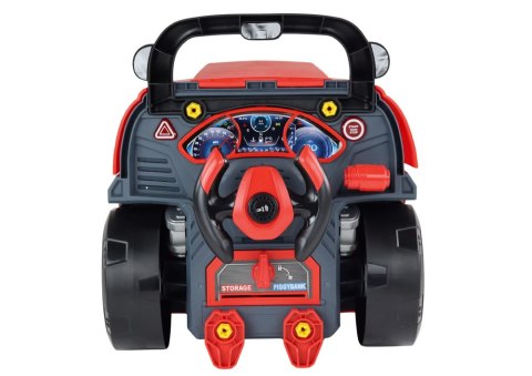 Silnik Ciężarówka Do Rozkręcania Zestaw Majsterkowicza Czerwony Warsztat LEAN Toys