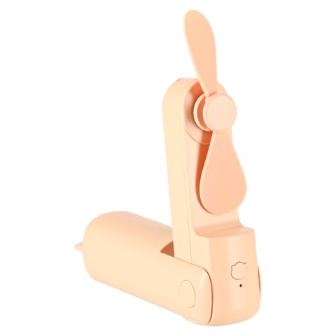 Wiatrak biurkowy wentylator mini ręczny składany wiatraczek przenośny USB różowy Kik Sp. z o. o. Sp. k.