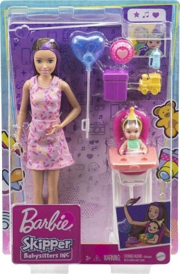 Lalka Barbie Skipper Klub Opiekunek Krzesełko Mini Urodziny GRP40 Mattel