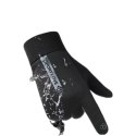 Rękawiczki dotykowe do telefonu sportowe wiatroszczelne damskie czarno-różowe HURTEL