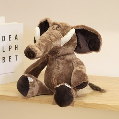Pluszowa Maskotka Przytulanka Słoń Z Dużymi Uszami Brązowy 22cm LEAN Toys