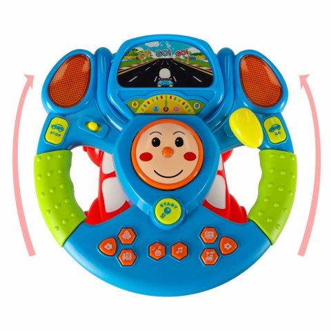 Zabawka interaktywna kierownica dla dzieci symulator muzyka dźwięki światła projektor Kik Sp. z o. o. Sp. k.
