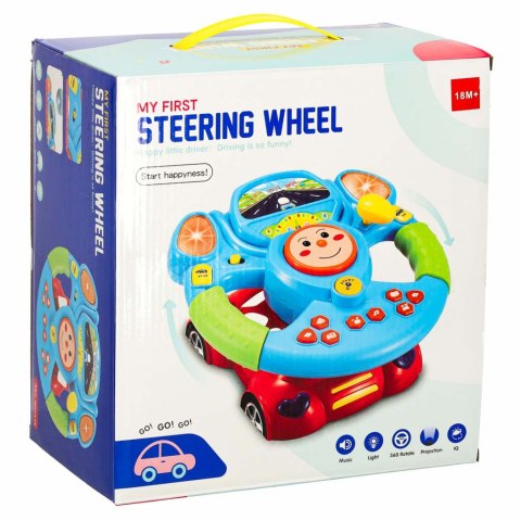 Zabawka interaktywna kierownica dla dzieci symulator muzyka dźwięki światła projektor Kik Sp. z o. o. Sp. k.