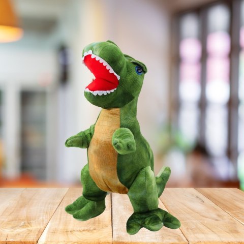 Pluszowa Maskotka Przytulanka Dinozaur Z Teksturą Skóry Zielony 45cm LEAN Toys
