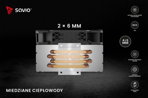 Chłodzenie procesora CPU Vortex X2 ARGB Savio